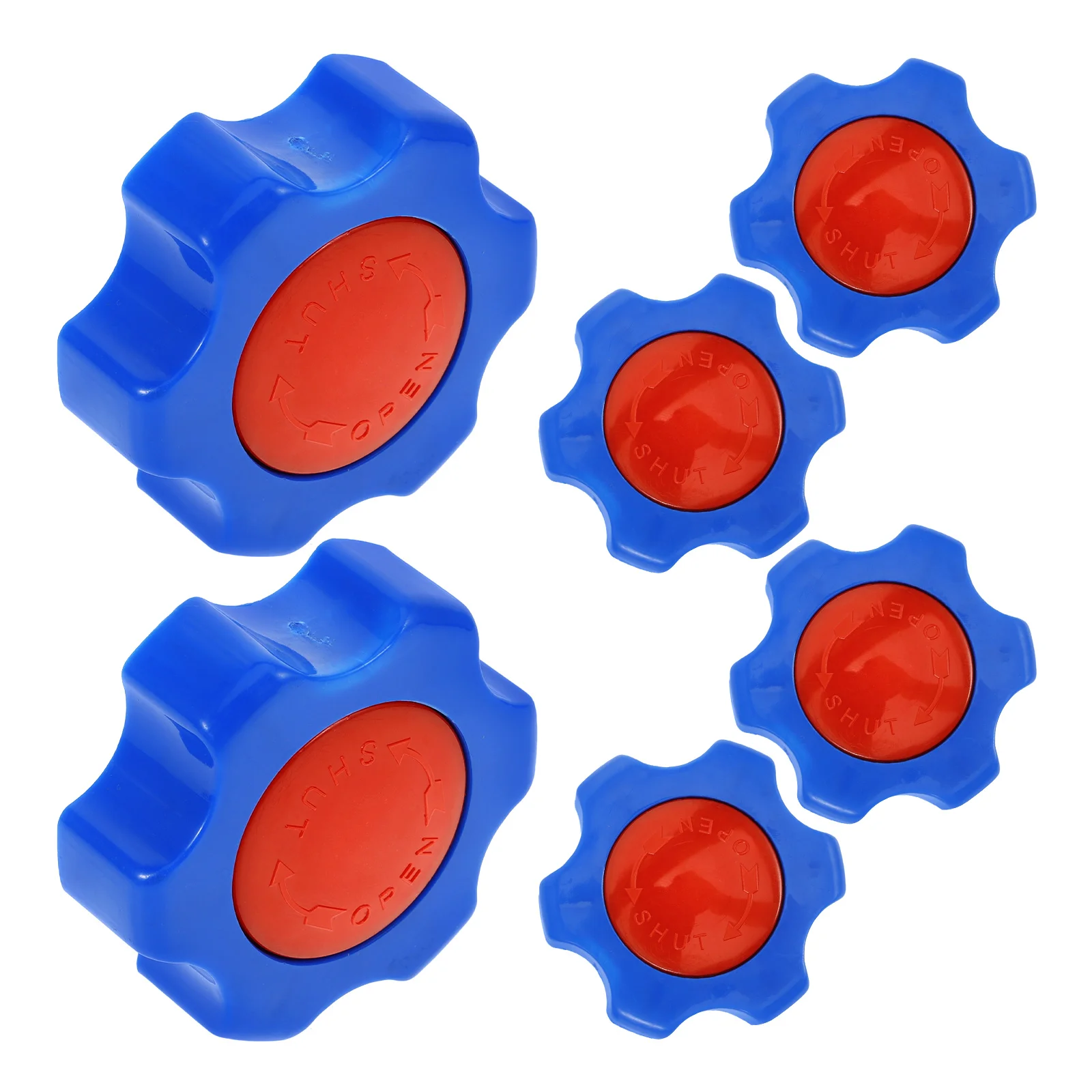 

6pcs Plastic Valve Handwheel Replacement Gate Handle Hose Bib Turntable For Water Faucet Spigot Shower Radiator Pipe Shut Off