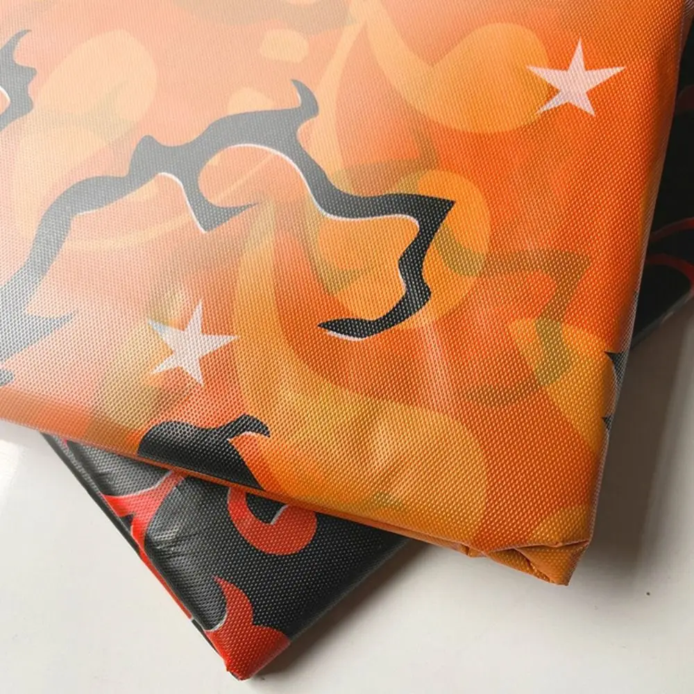 Spooky Theme Plastic Halloween Tablecloth Bronzing Pumpkin Ghost Spooky Bat Tablecloth Haunted House Tablecover Trick or Treat