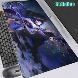 80x40cm Genshin Impact Raiden Shogun Anime Mouse Pad Large Gamer Comic Desk Mat Gaming Room Accessories Kawaii Computer Mousepad