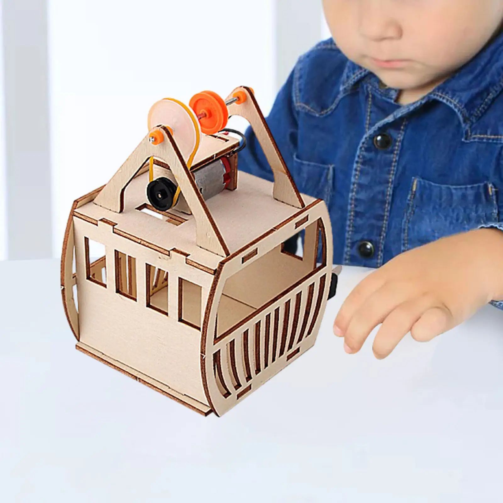 DIY Wooden Science Experiment Model Kits ,Educational Toy, Sightseeing Cable Car,Self Assembly 3D Puzzles for Gift