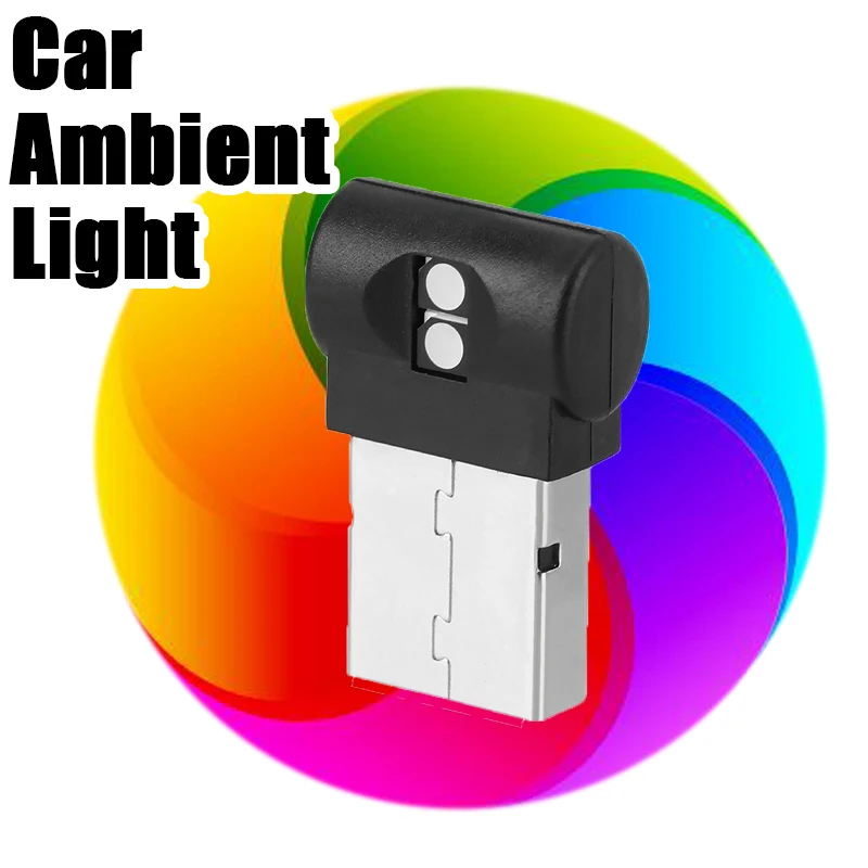 Lumière LED USB pour Nikde Voiture, Éclairage d\'Urgence, Lampe Décorative Colorée, Accessoire d\'Nik