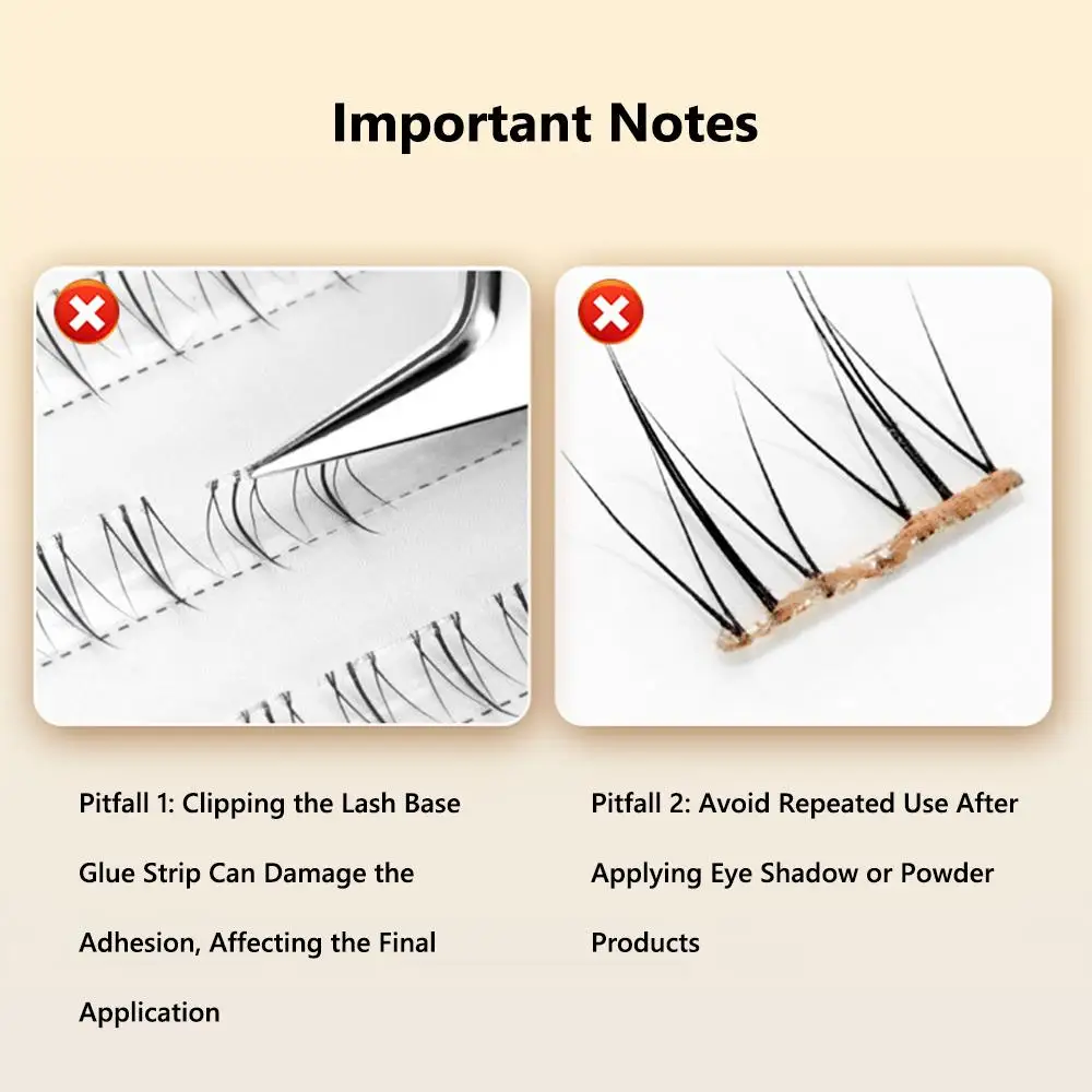 ウィスピーな接着剤不要のフェアリーラッシュクラスター、フォックスアイ、再利用可能なマンガ風個別まつげ、ナチュラルルックつけまつげ