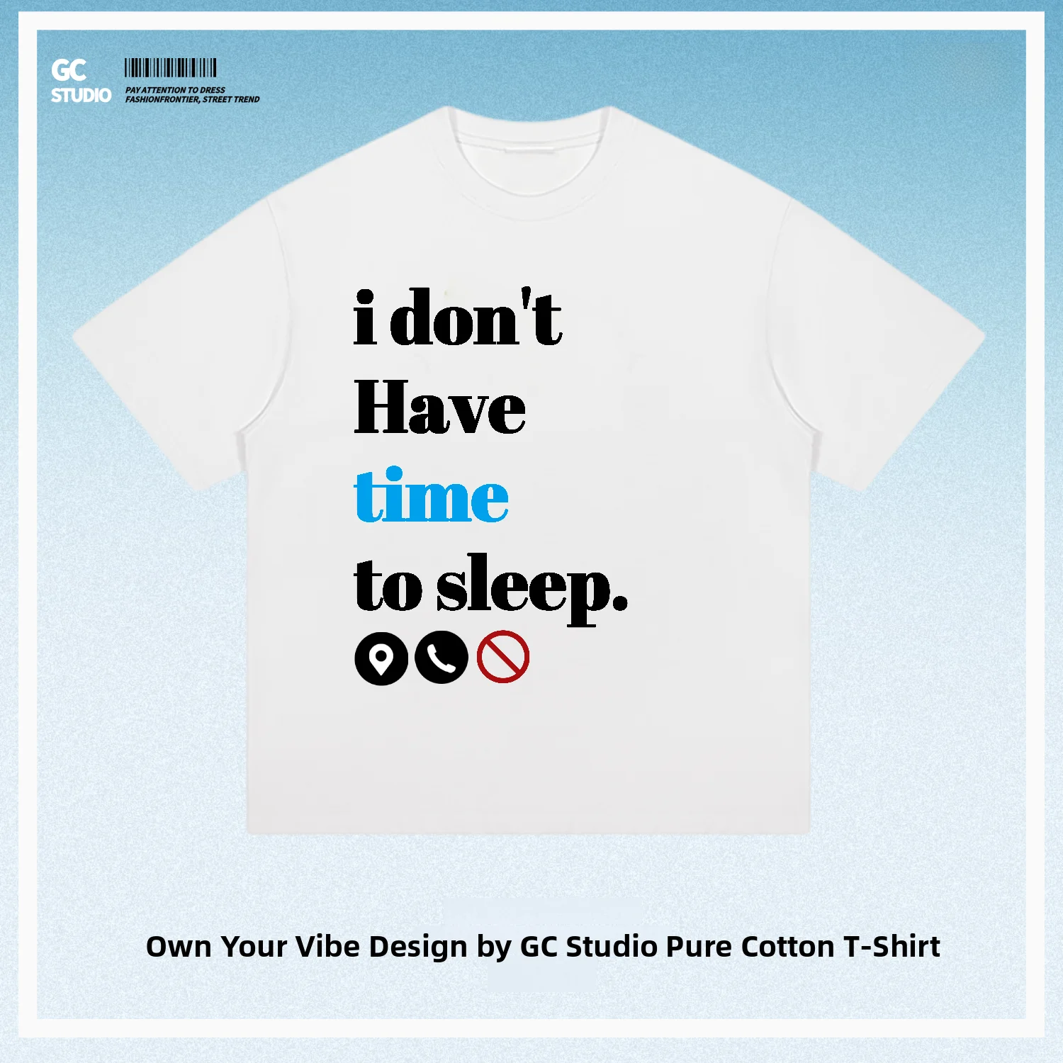 Creative Fun  Design English Print Casual Daily Comfortable Short Sleeve T-Shirt Breathable Skin-friendly Cotton round Neck