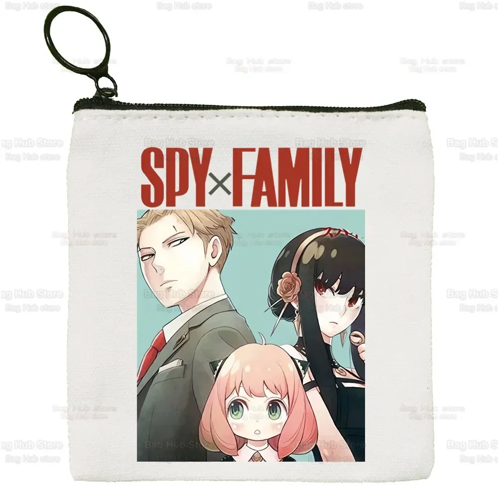 Spy X FAMILY Anime Canvas Coin Purse Yor Anya Coin Purse Canvas Bag Yor Forger Small Wallet Zipper Yor Briar Key Bag Hand Gift