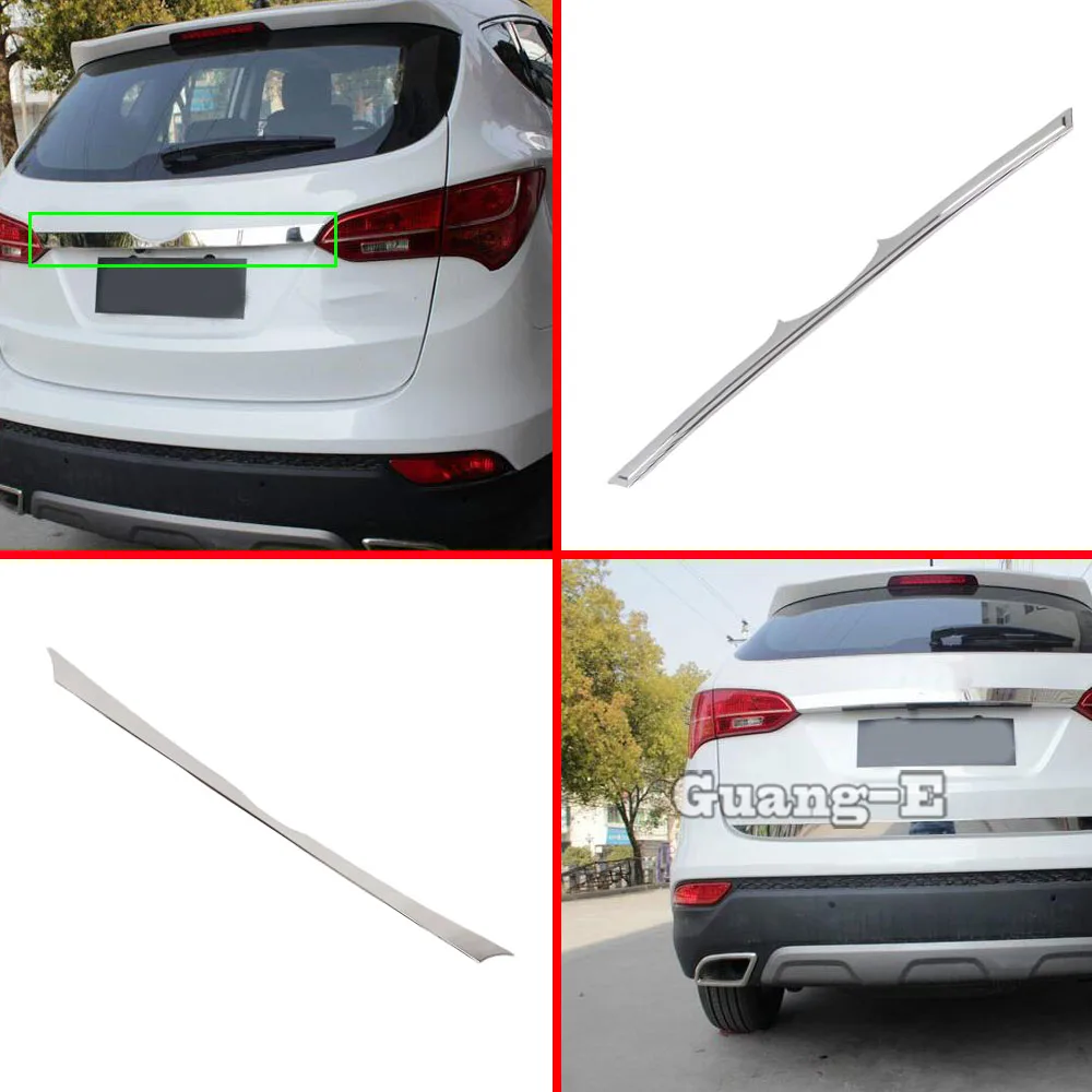 

Car Trunk Lid Cover Molding ABS Plastic/Steel Rear Door Tail Gate Trim For Hyundai IX45 SantaFe 2013 2014 2015 2016 2017 2018