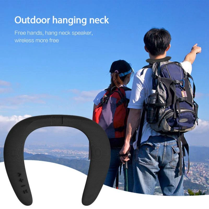 Bluetooth Speaker Wearable,Neckband Bluetooth Speaker Soft Wireless Speaker Suitable for Outdoor Cycling, Hiking