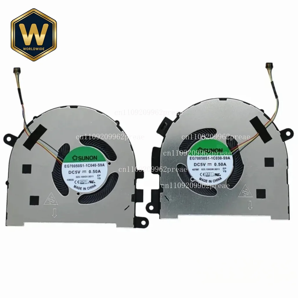 New Replacement CPU GPU Cooling Fan for Lenovo Yoga C940-15IRH  EG70050S1-1C040-S9A K9C0F1 EG70050S1-1C030-S9A K9C0F0 DC5V 0.50A