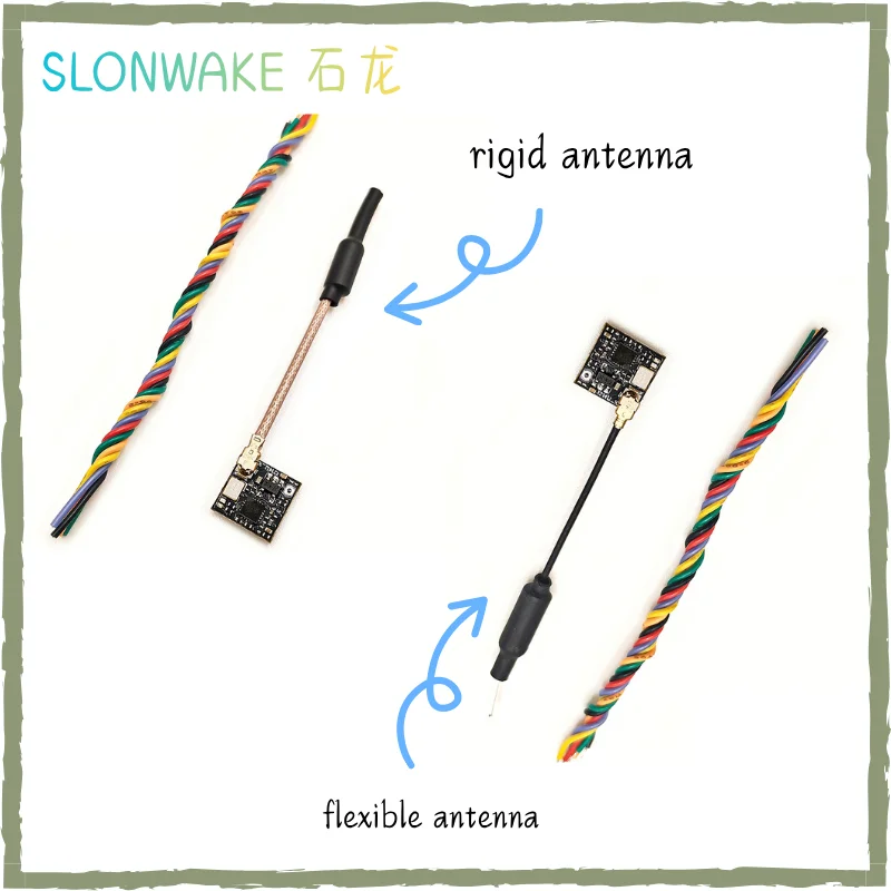 SLONWAKE 5.8G 25mW nano VTX 48CH Ajuste con botón Conector de antena IPEX‑1 10*10mm 1g 4‑5.5V Transmisor de video FPV inteligente con SmartAudio