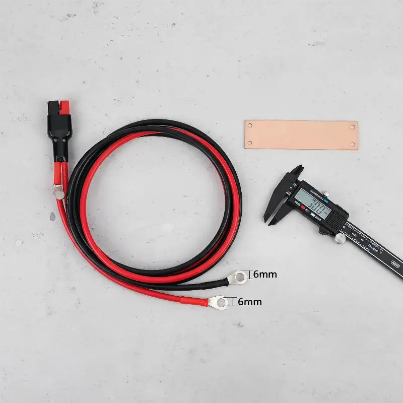 30A 12AWG M6 Heavy Duty Golf Battery Leads Stable Conductivity Cable with Connector for Golf Enthusiasts Cart Modification