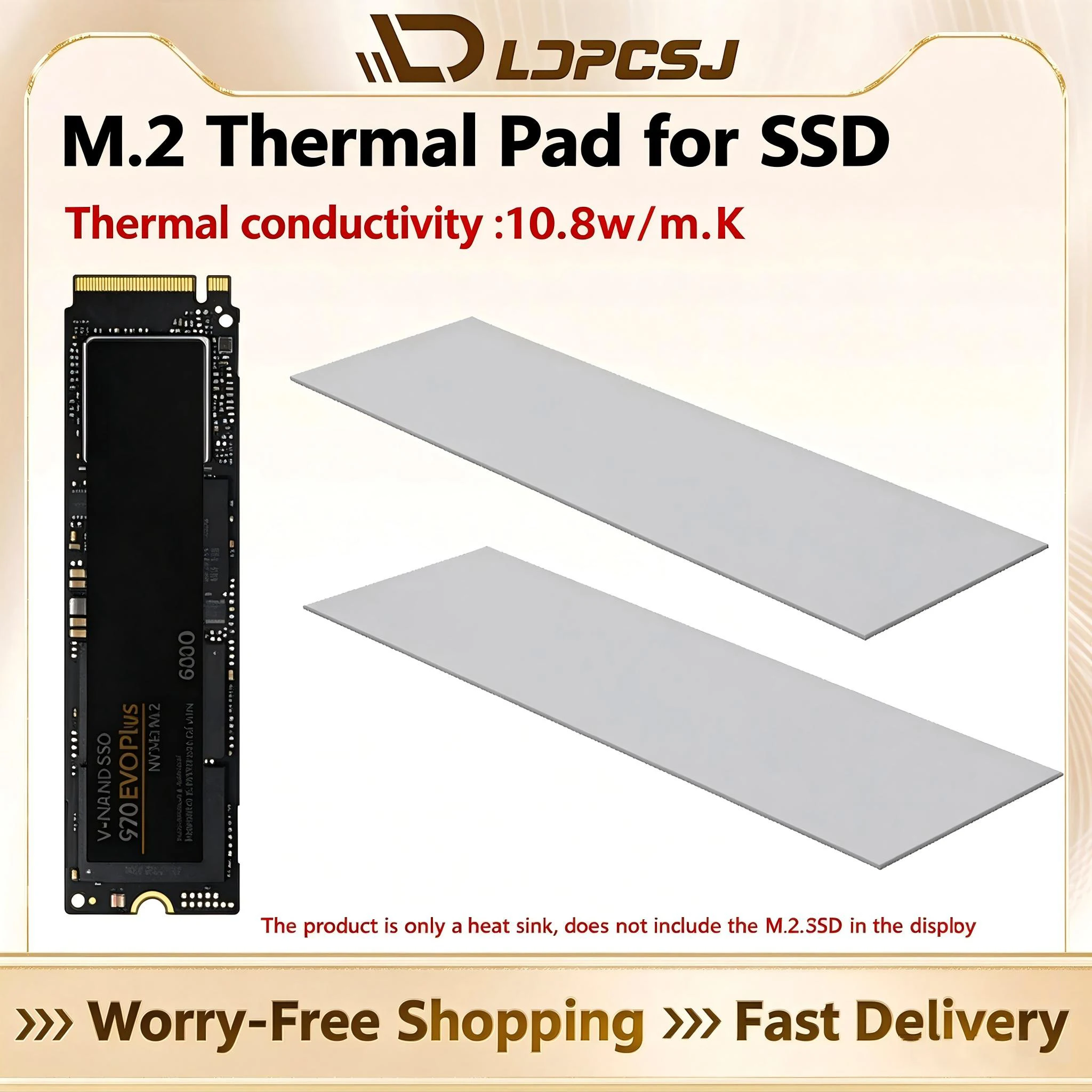 Laptop Cooling Pad - LDPCSJ, almofada térmica para SSD M.2,