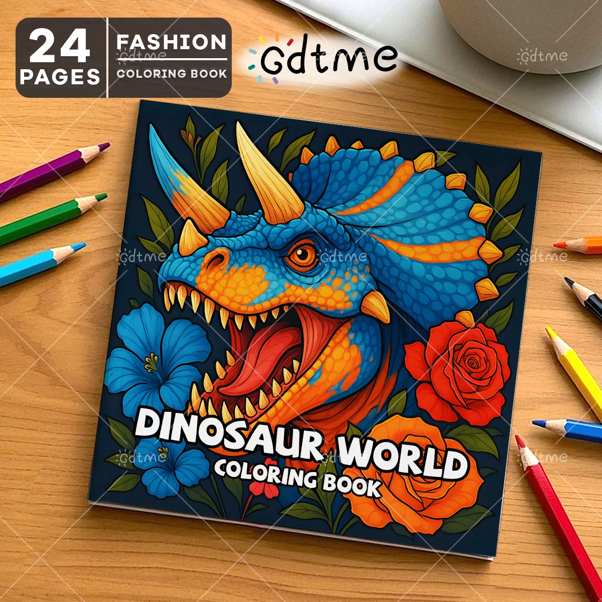 

Dragon World Coloring Book 24 Pages Adult Picture Book with Animals Drawings Creative Inspirational Stress Relief Relaxation