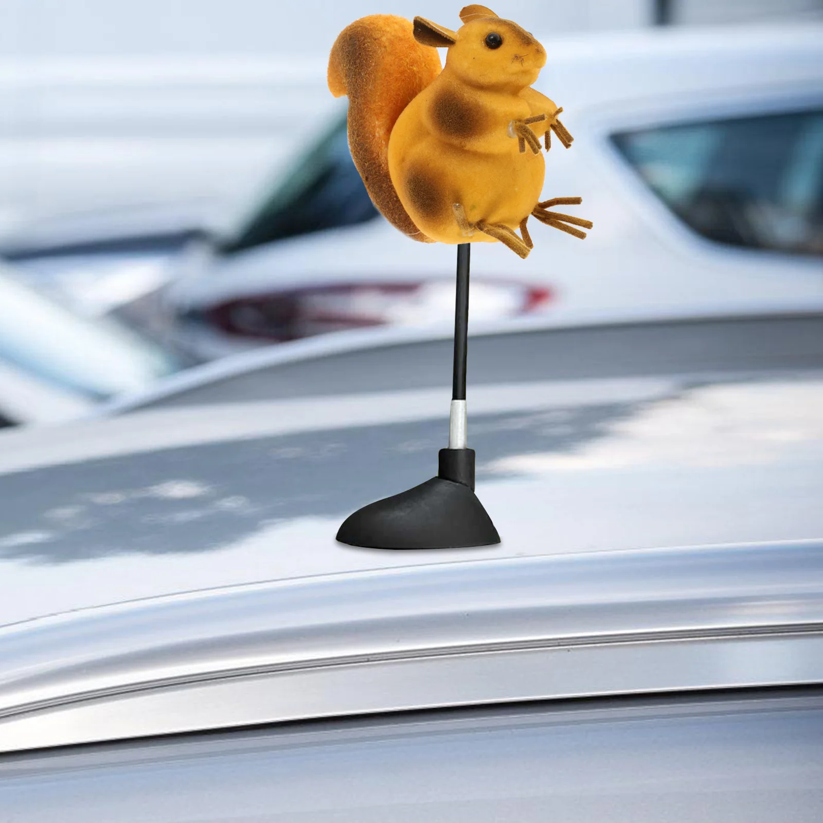 Ornamento de teto de carro em forma de esquilo, decoração externa de plástico, antena automática para estilo de veículo, exterior de carro