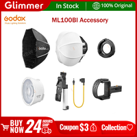 Godox ML100Bi Accessories ML-L36 Lens Reflector ML-GB Bowens Mount Adapter PH01 Power Bank Holder ML-CS30 ML-SF3030 Softbox