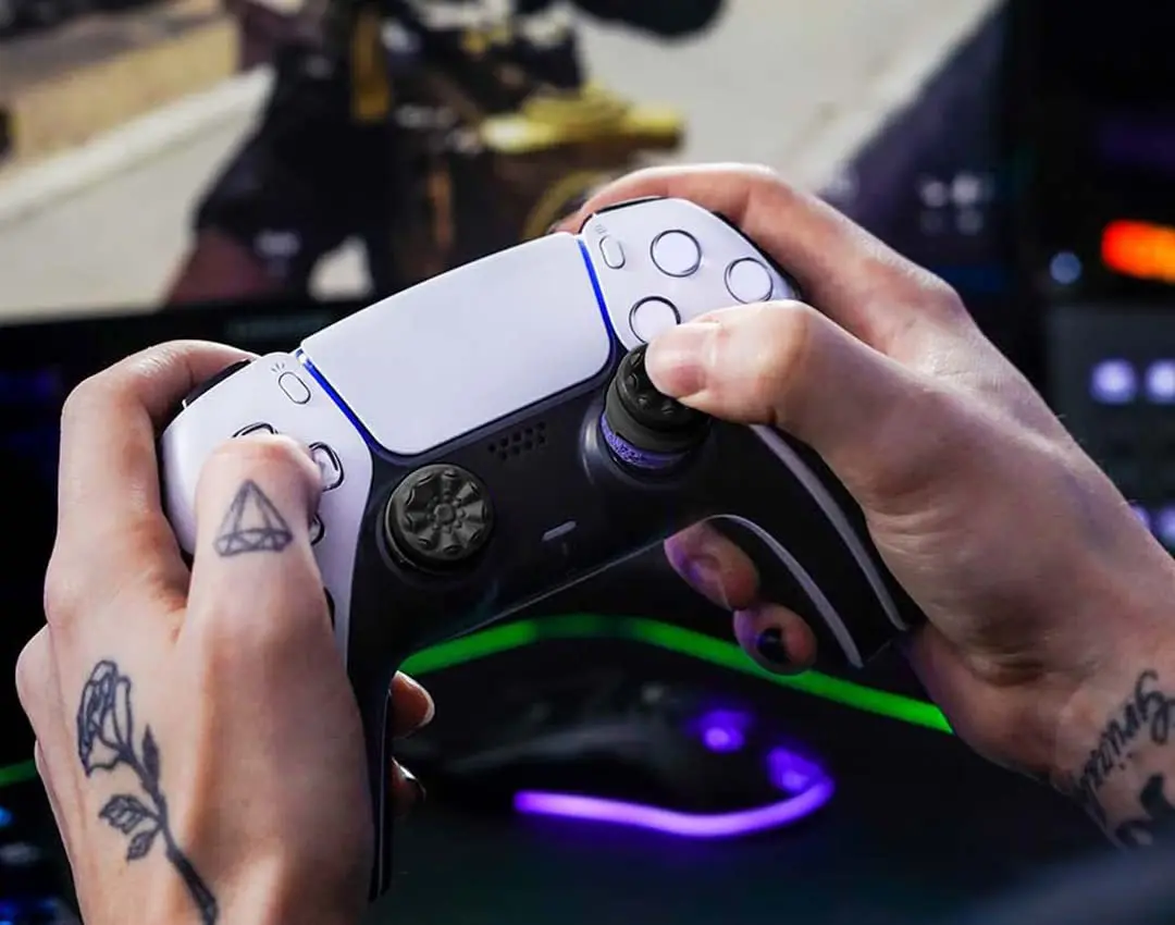 Freek Galaxy FPS لـ Playstation PS4 High-Rise Analog Stick PS5 Joystick Controller Performance Command Stick Game غطاء من السيليكون
