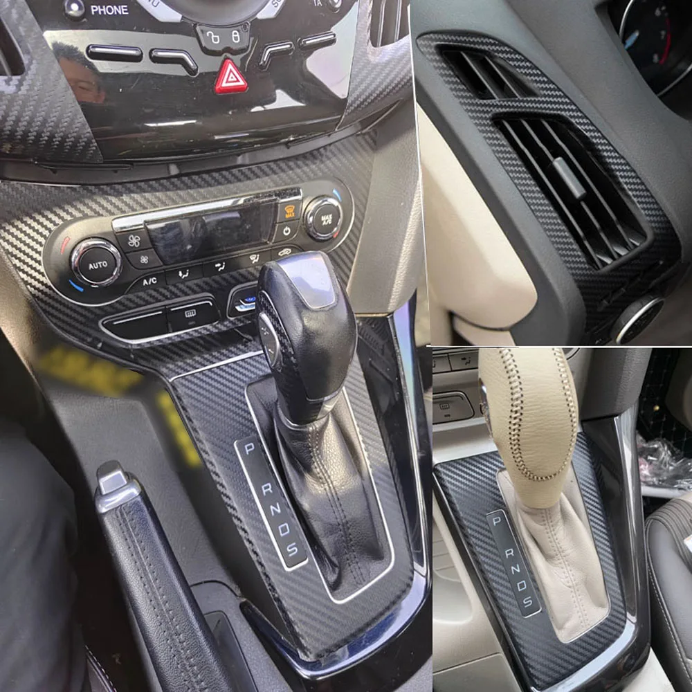 

Car-Styling Carbon Fiber Car Interior Center Console Color Change Molding Sticker Decals For Ford Focus 2012-2014