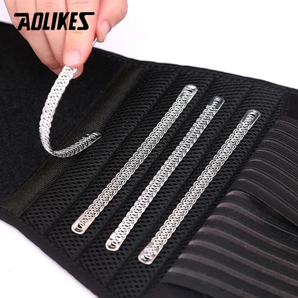 AOLIKES Adjustable Back Lumbar Support Belt Breathable Waist Brace Strap for Lower Back Pain Relief, Scoliosis, Herniated Disc