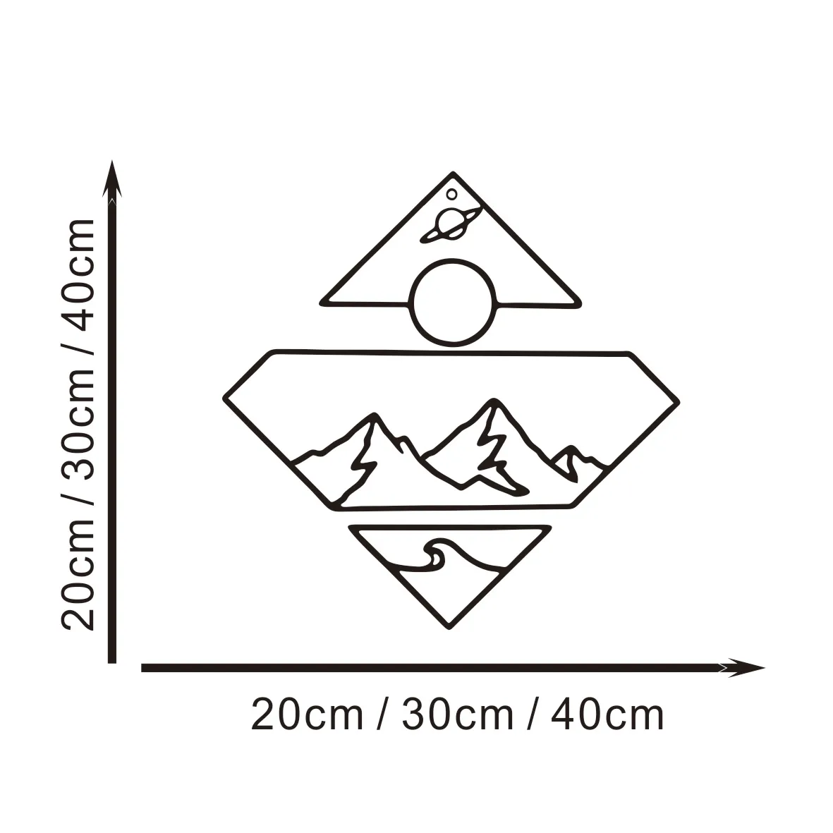 

2PCS Cosmic Mountain Car Stickers – Weatherproof Vinyl Decals for Campers, Caravans & Motorhomes