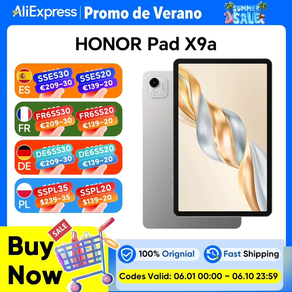 Tablet HONOR Pad X9a, Versión EU, Pantalla HONOR Fullview de 11.5 Pulgadas, 120…