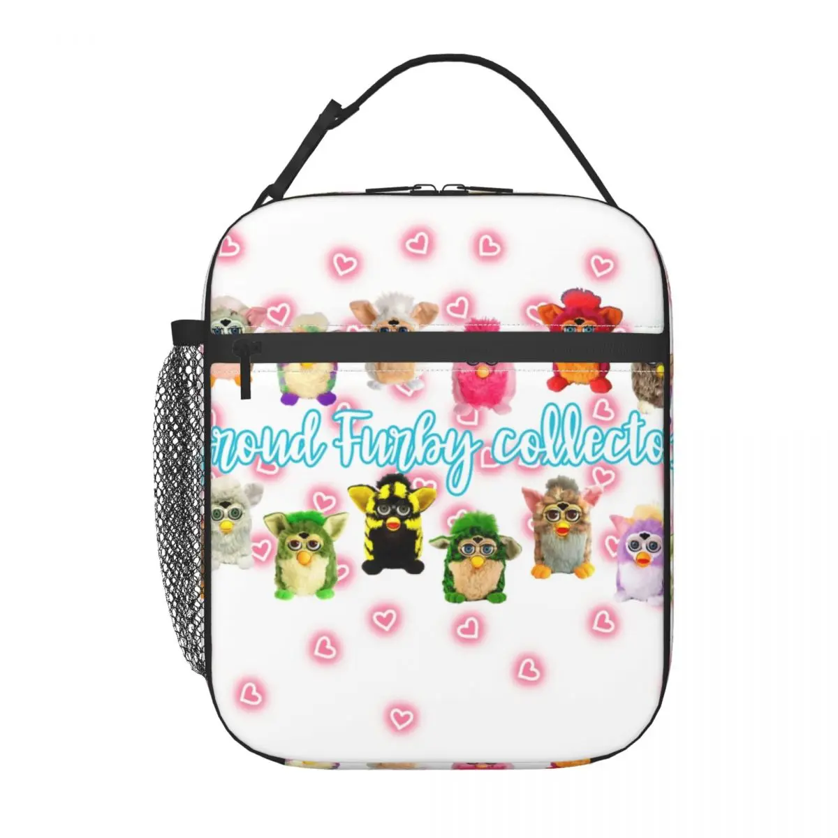 Proud Furbys Collector Thermal Insulated Lunch Bag Women Resuable Lunch Tote for Work School Travel Multifunction Food Box