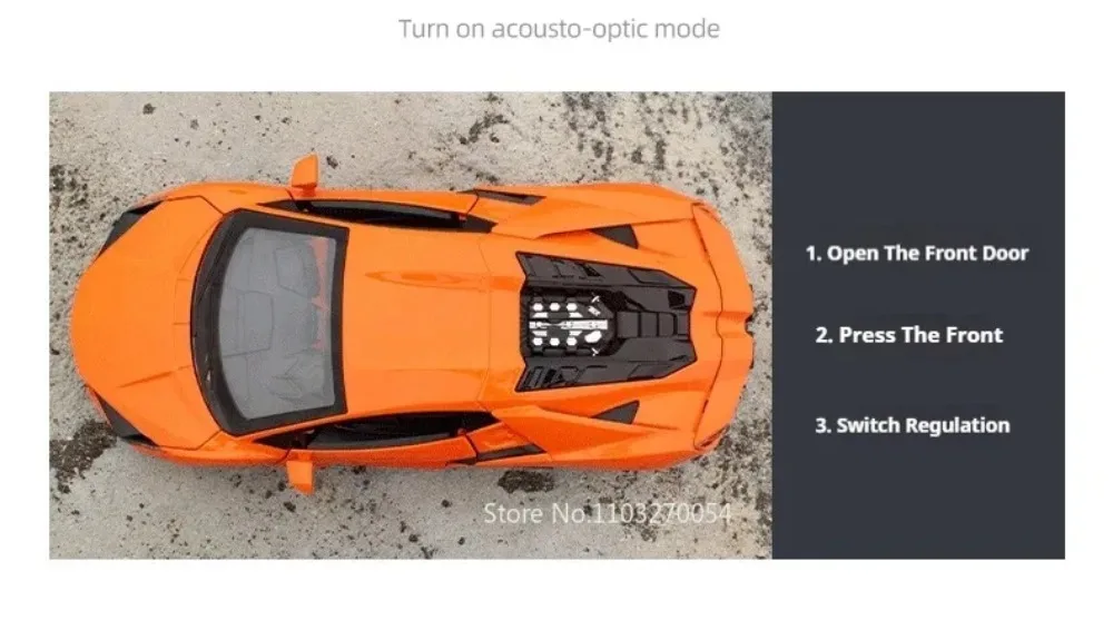 1:24 Lambor Revuelto Legierung Sportwagen Druckguss Modell Spielzeug Türen Geöffnet Sound Licht Zurückziehen Miniatur Autos Freund Urlaub Geschenk – Detail 24
