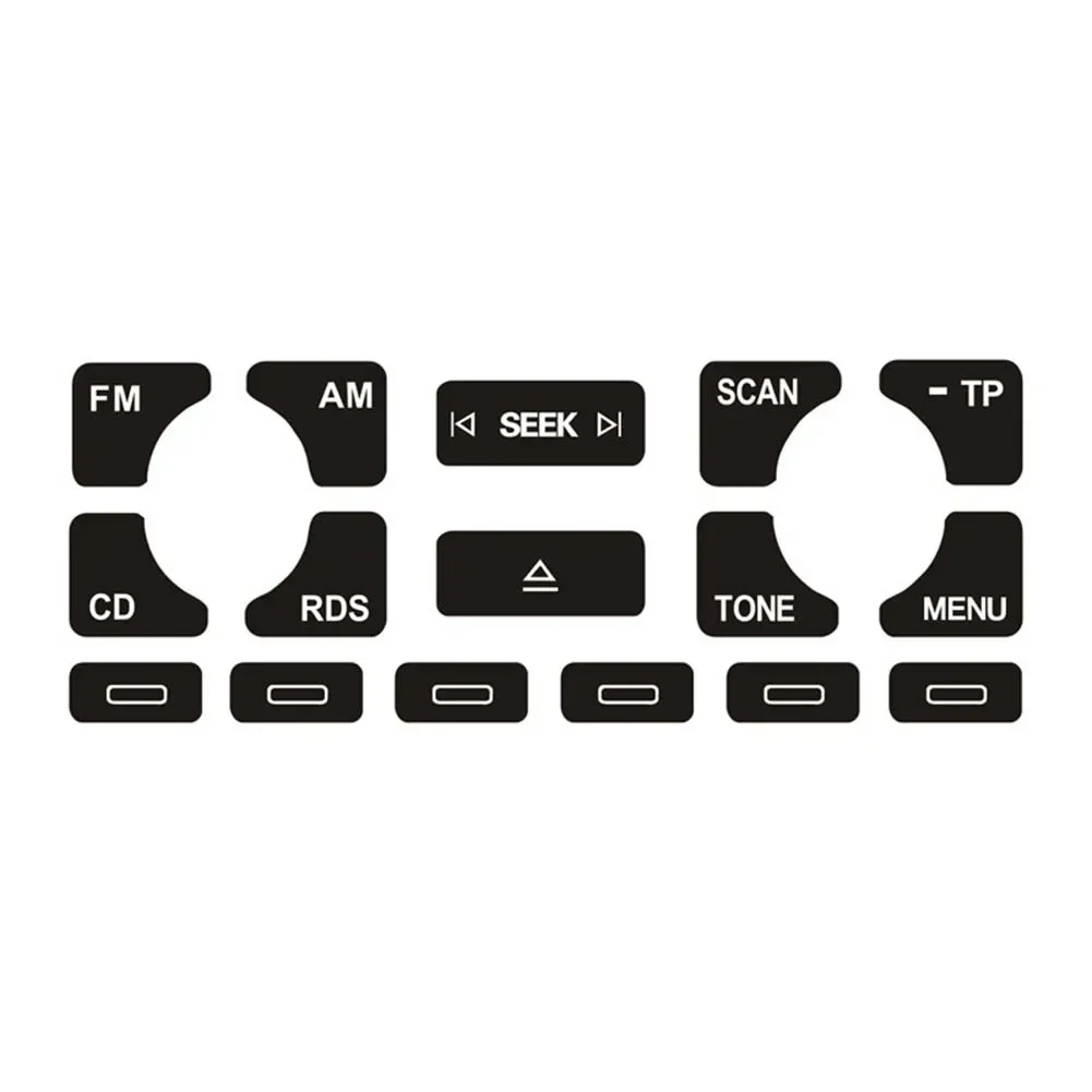 1 Juego de pegatinas de reparación de botón de faro de Radio Clima, pegatinas de interruptor de perilla desgastadas para Audi-A3 8P 2004-2008,