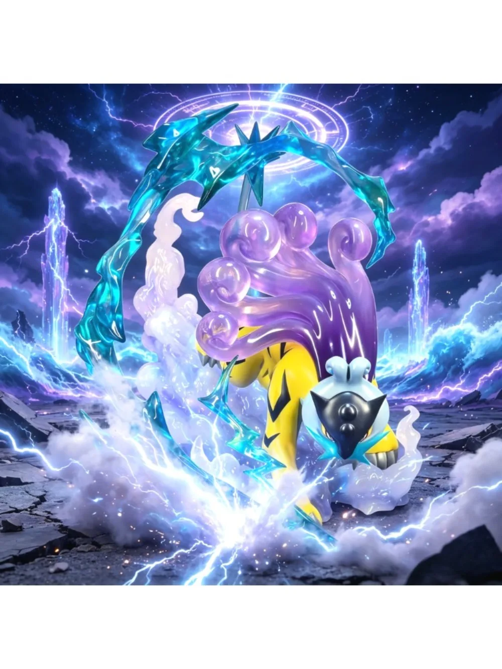 15cm/5,91in Anime-Figur Raikou Pokemon Actionfiguren PVC-Statue Desktop-Ornament Sammlermodell Spielzeug Geschenke