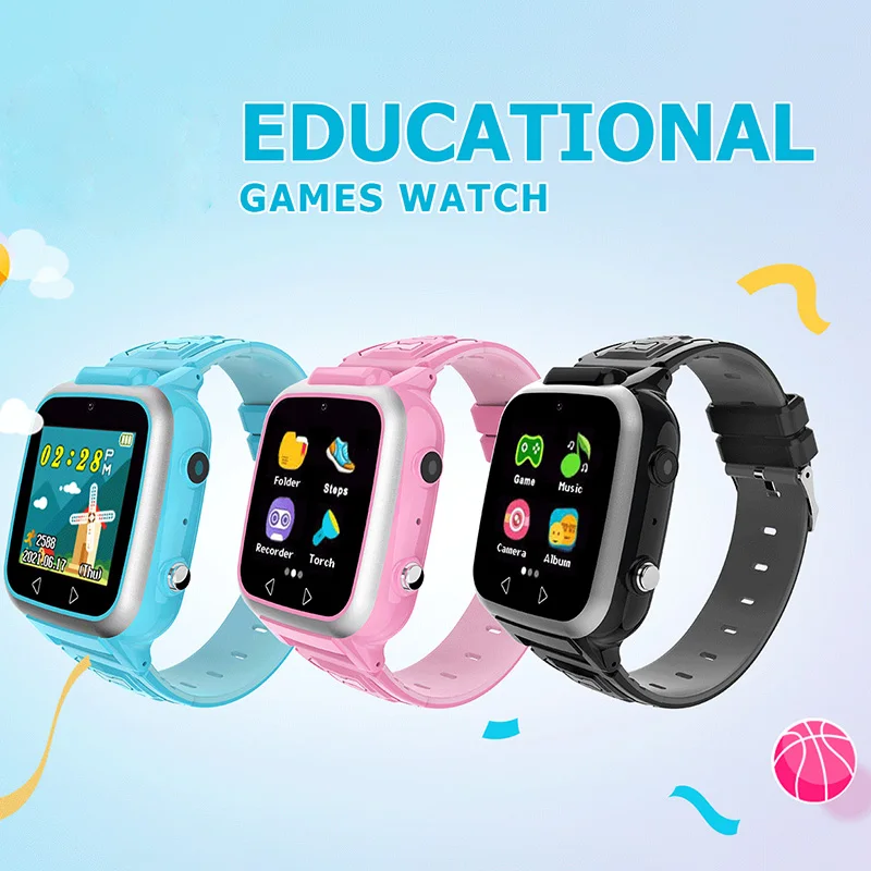 New Kids Smart Watch Music Game Pedometer Dual Camera Children MP3 Recording Smartwatch Baby Watch Gift for Boys Girls