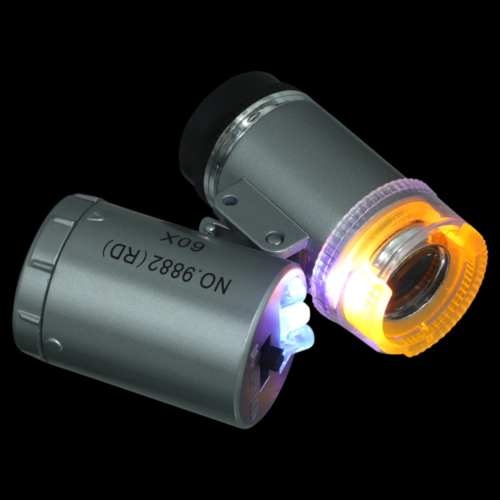 

Portable 60x Magnifier Microscope LED Lights Silver Coins Antiques Textiles Jewelry Inspection Professional Loupe Mini