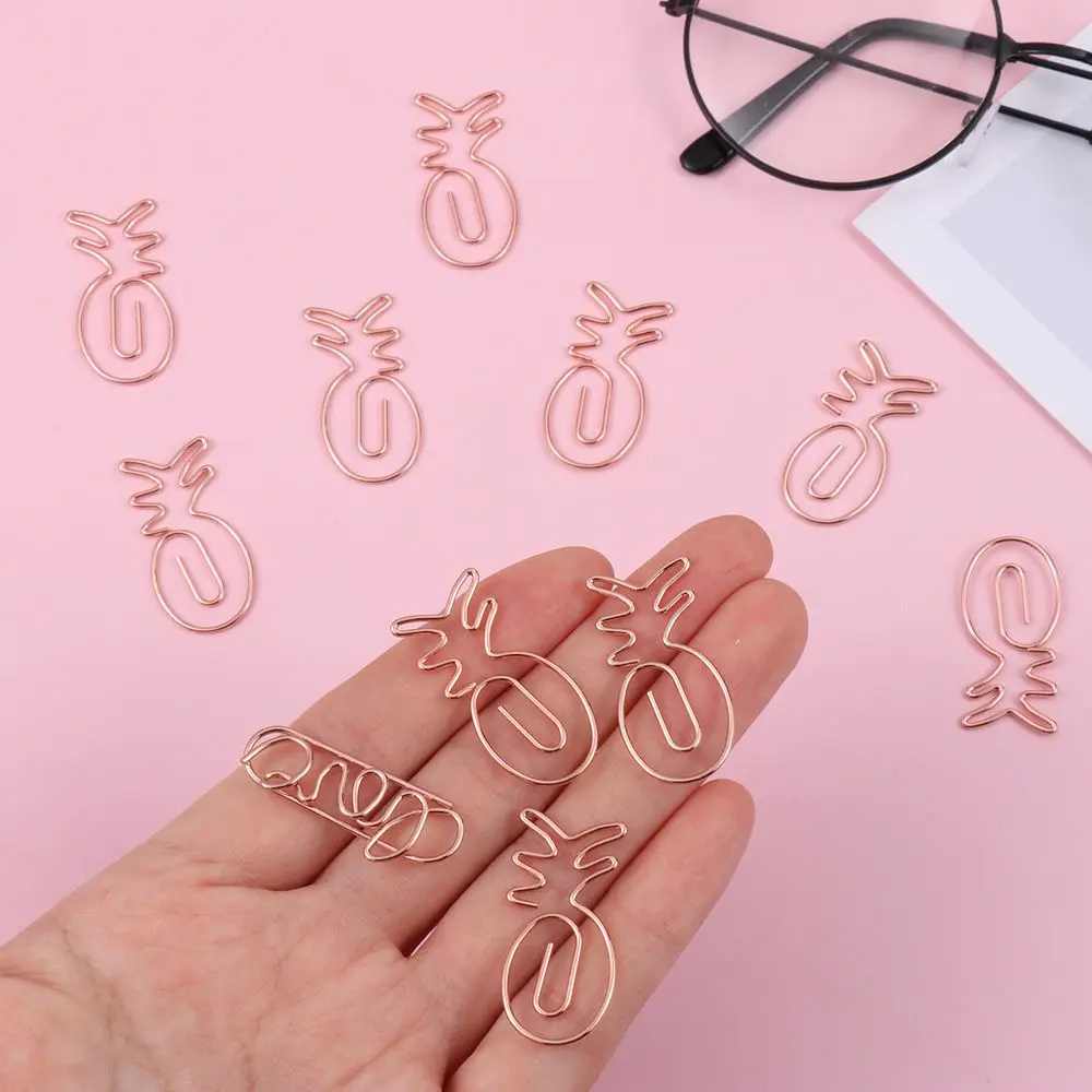10 Stks/pak Leuke Cartoon Mini Paperclips Metalen Bindmiddel Clips Envelop Paperclips Office Bindtoebehoren