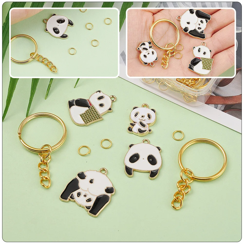 

1 коробка, брелок с пандой, подвески, премиум-класса, принадлежности для изготовления ювелирных изделий своими руками, креативные подвески из сплава для браслетов, ожерелий, сережек