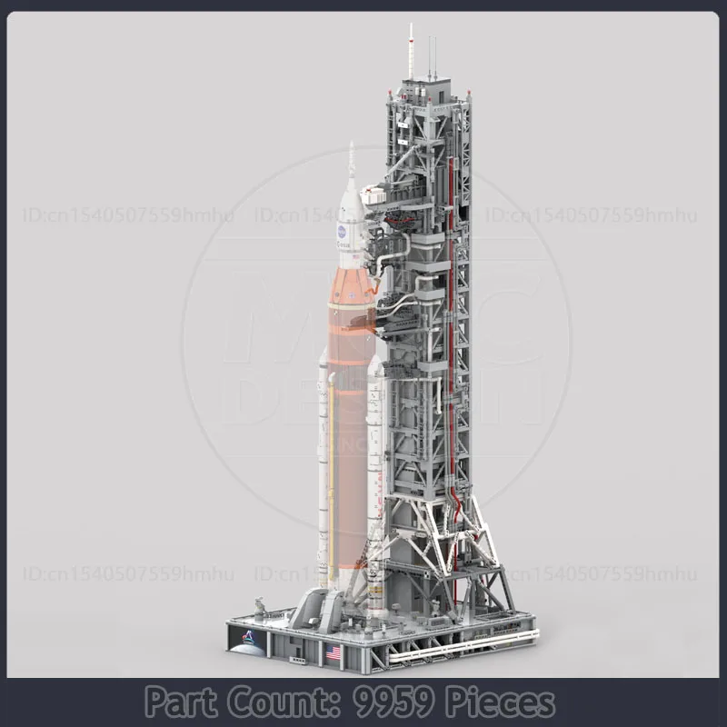 Space Series Moc Building Block Moon Rocket Technology Bricks Mobile Launcher Model Science Concept Toys Creative Gifts