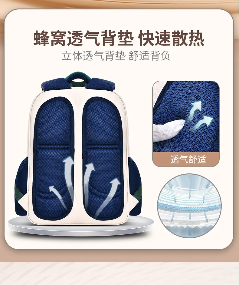 school bag Kids backpack water proof Preschool Ages 6-18 Spine protection Reduce the burden Large capacity