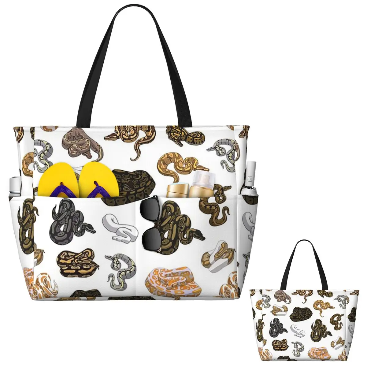 Мяч Python Morph Snake Pattern Топ без рукавов Пляжная сумка Спортивная сумка для занятий йогой Duffle Большая большая сумка Женская дорожная сумка Сумка для фитнеса