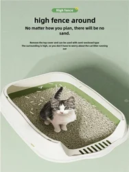 Cat litter box - Large size, fully and partially enclosed, extra large size. Perfect for kittens. Prevents spillage outside.