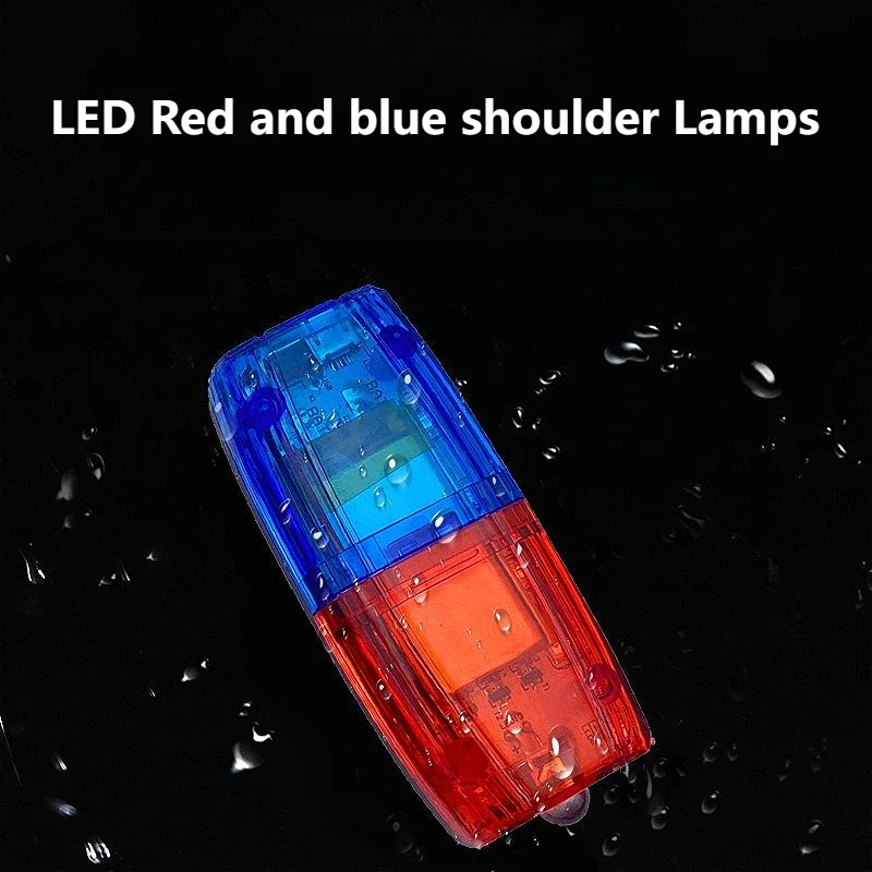 LED أحمر أزرق الحذر ضوء الشرطة في حالات الطوارئ وامض قابلة للشحن تحذير السلامة مصباح الكتف ضوء الليل مصباح الكتف السلامة