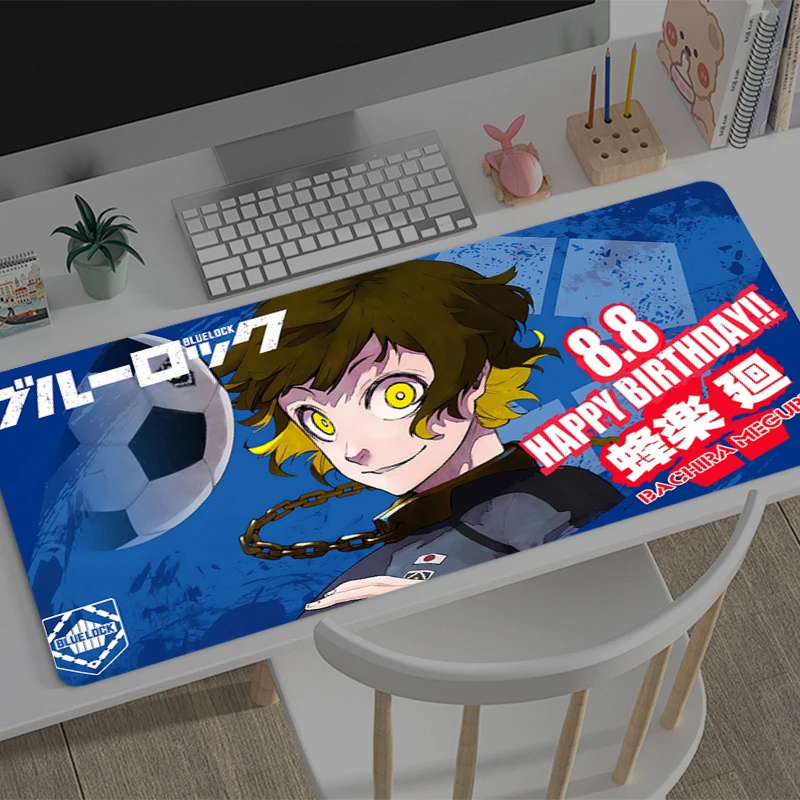 

Gaming Mousepad Blue lock Anime Mouse Mat Office Gamer Computer Non-Slip Mouse Pad HD Print Large Desk Mat PC carpet Mousepad