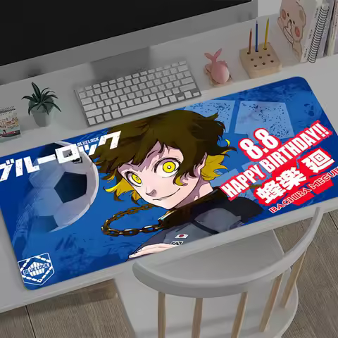 Gaming Mousepad Blue lock Anime Mouse Mat Office Gamer Computer Non-Slip Mouse Pad HD Print Large Desk Mat PC carpet Mousepad