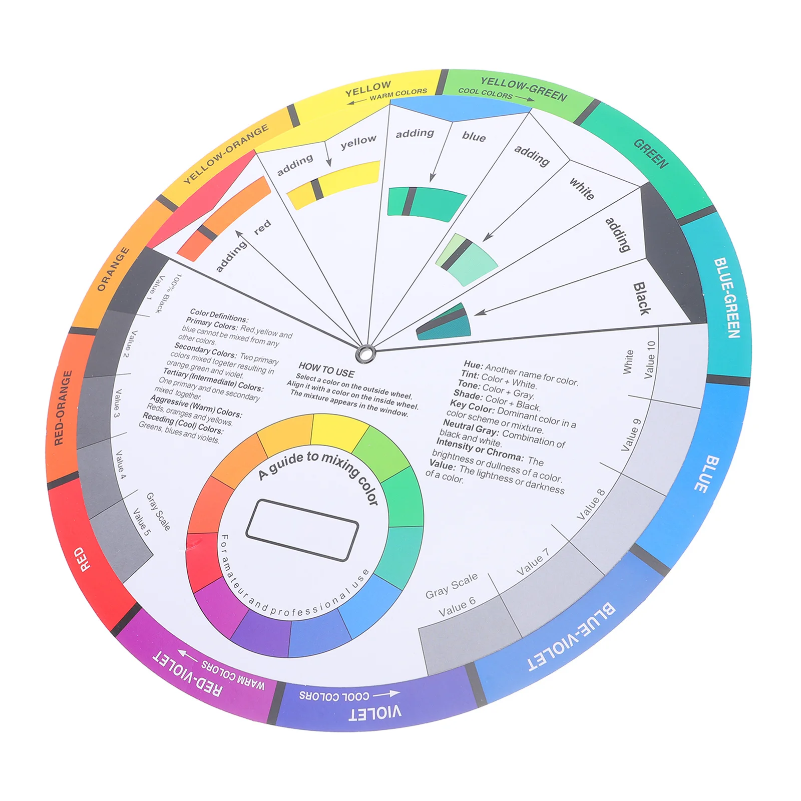 

Round Color Card Pigment Wheel Professional Mixing Tool for Nails Microblading Artists Three Tier Rotating Design