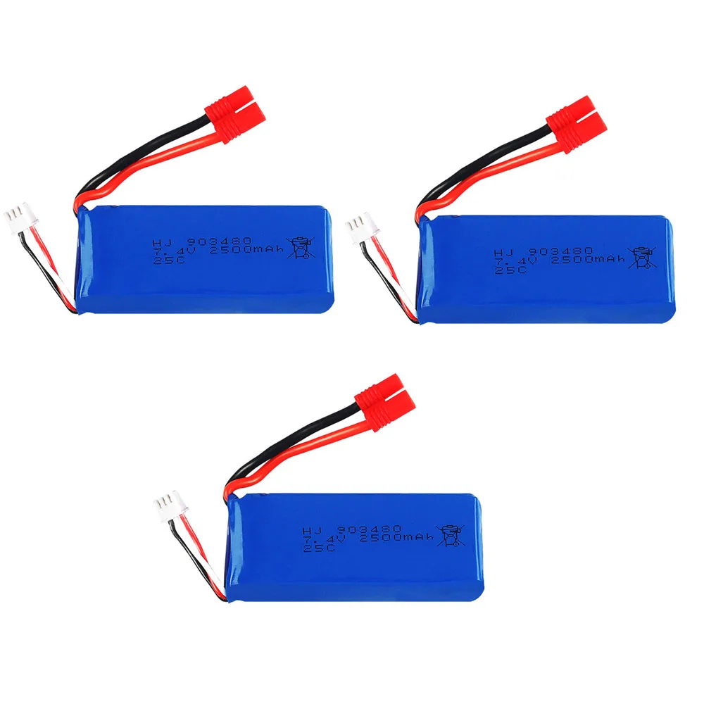 1-10PCS original 7.4V 2500mAh Lipo Battery for Syma X8C X8W X8G RC Cars 12428 12423 7.4V 903480 Battery for Rc Drone Spare Parts