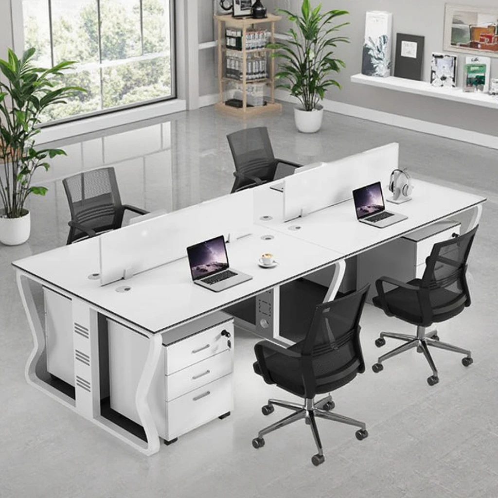 

Office Furniture Simple Practical Melamine Staff Table Divider Partition Table Office Workstation for Employee