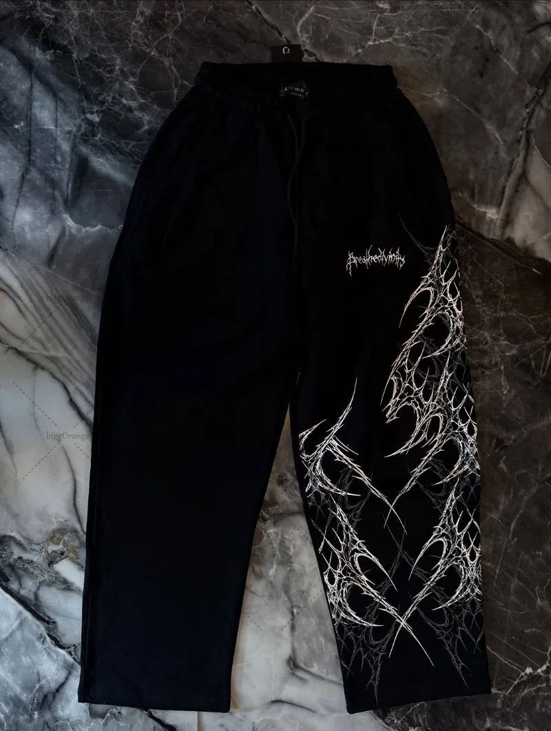 

High Street Fashion Clothing Street Hip Hop Retro Stripe Casual Loose Straight Wide Leg Pants Men Harajuku Y2K Fashion Pants