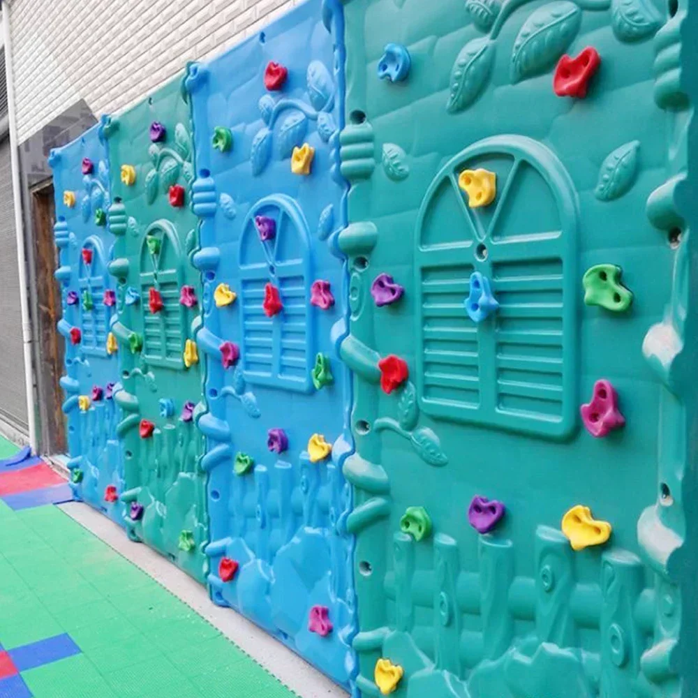 10pcs/set Rock Climbing Holds Wood Wall Kids Climbing Stones Toys Playground Game Hand Feet Hold Grip Kit Hand Feet Holds