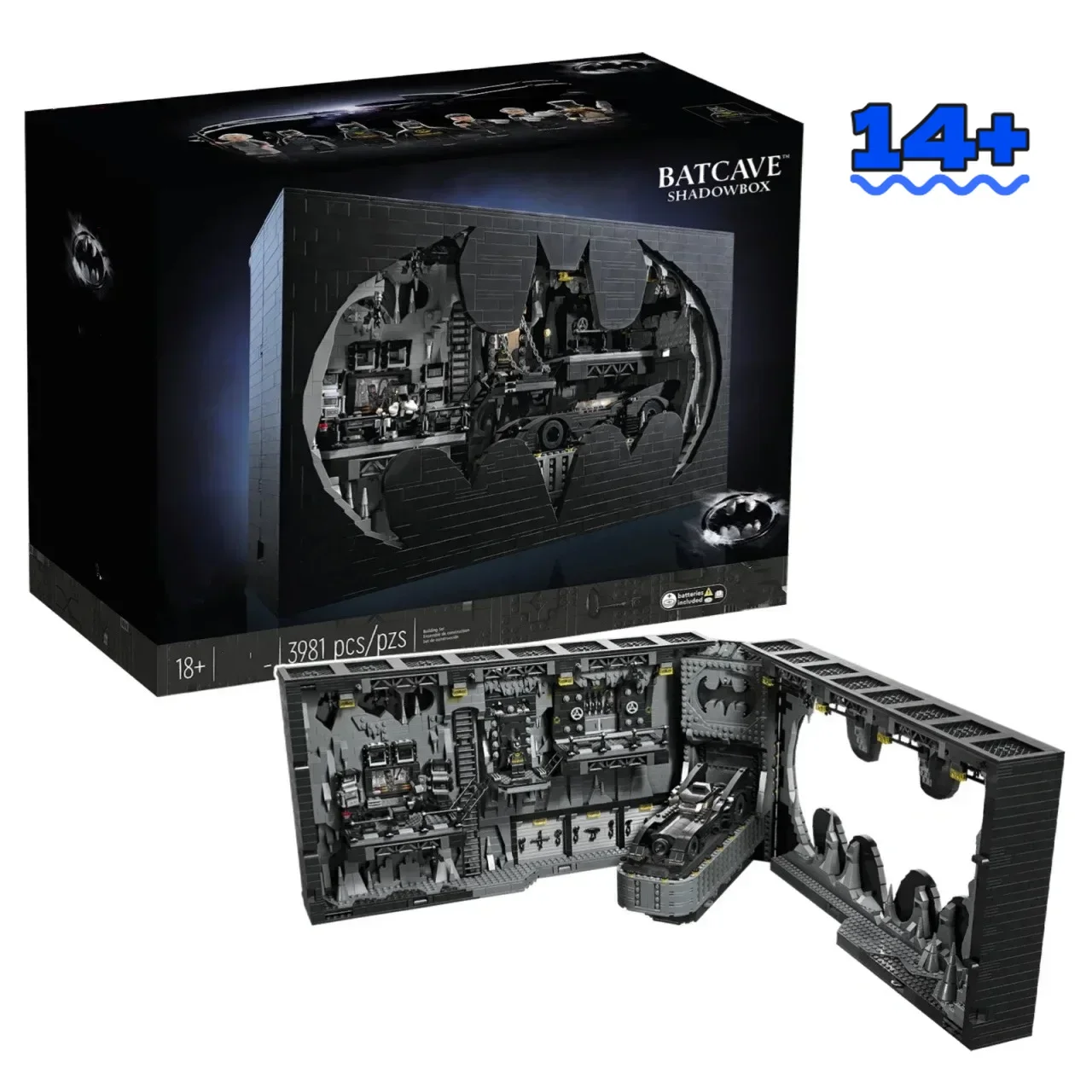 Kit de Modélisme Détaillé Style Officiel Batcave Disney Creation 76252 pour Collection de Fans, Cadeau de Noël, Présentation de Collection