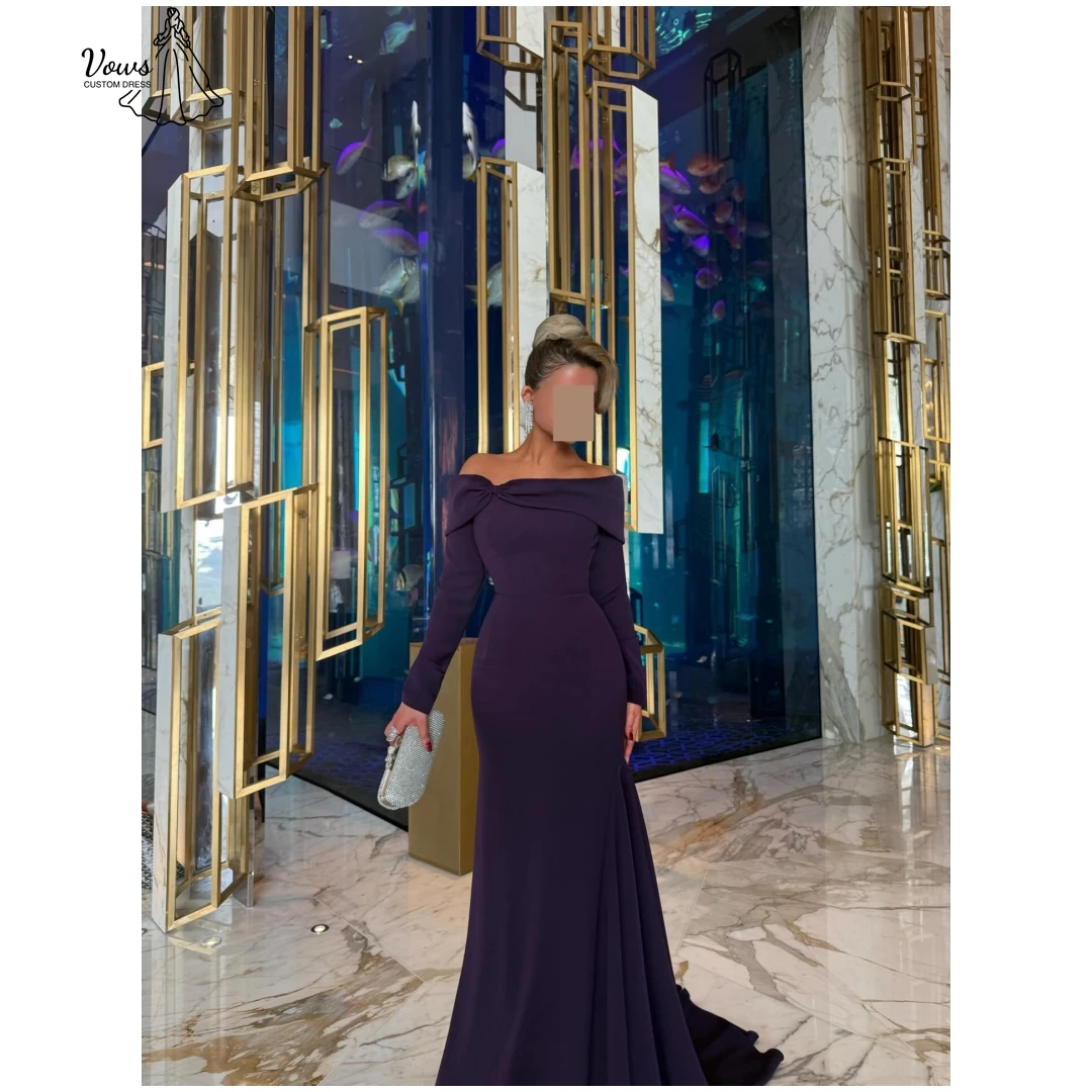 Vows Luxurious Prom Dress 2025 Luxury Evening Dress Long Sleeve Cardigan Elegant Womens Party Dresses Custom Made Fishtail Skirt