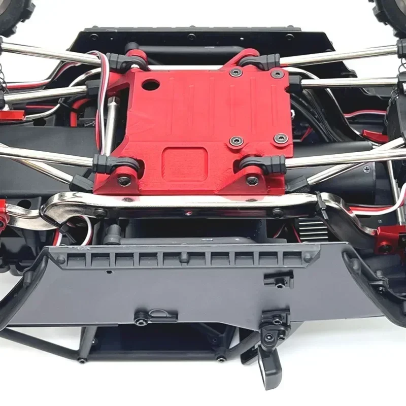 For MJX  H12Y H12Y+ Metal Chassis Skid Plate Transmission Gearbox Mount Base 1/12 RC Crawler Car Upgrade Parts Accessories