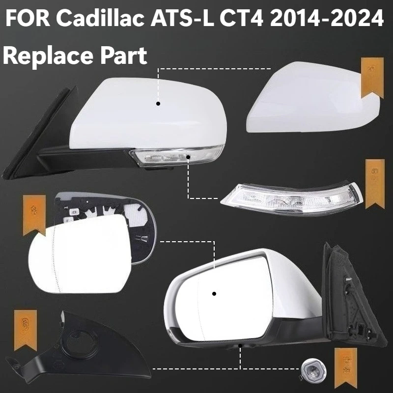 

FOR Cadillac ATS-L CT4 2014-24 car accessories heated mirrors reverse mirror housing turn signal lights rearview mirror housing