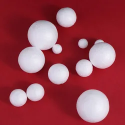 1cm 1.5cm 2cm 2.5cm 3cm 4cm White Foam Round Balls Mini Polystyrene Styrofoam Christmas Balls for Party Decoration Craft