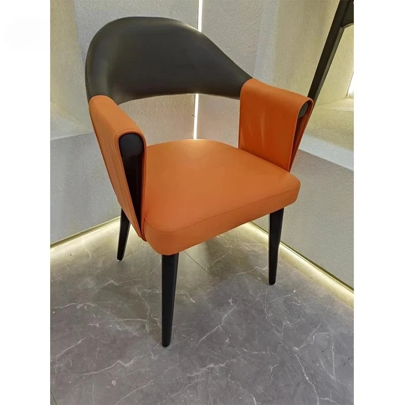 

Скандинавский домашний обеденный стул из цельного дерева, современный простой стул для приема