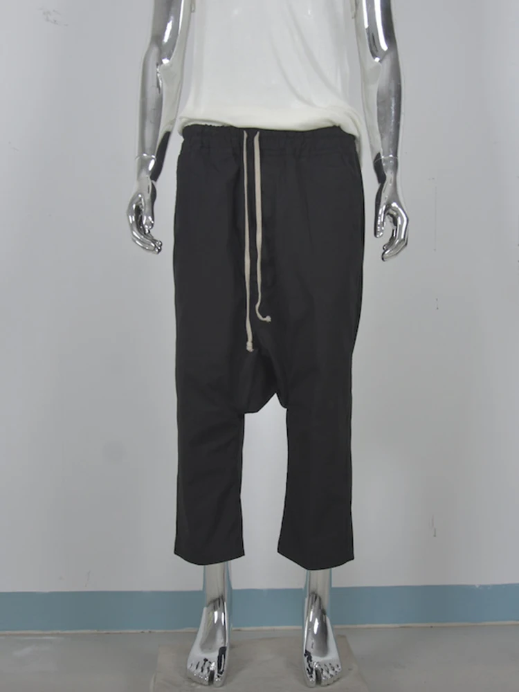 

[bomp] Autumn Ro Classic Hard Cotton Workwear, Non Elastic, Harlan Hanging Crotch Cropped Pants,