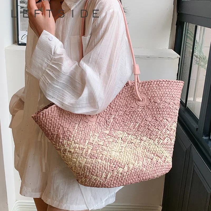 Big Straw Underarm Bags For Women 2024 Korean Fashion Summer Shoulder Bags Lady Travel Handbags Female Weave Tote Beach Bag